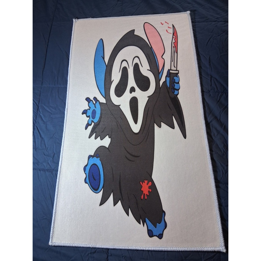 Lilo X Stitch X Ghostface Scream Custom Collector's Rug-22"x31.5"